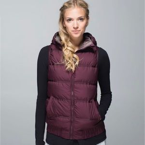 Lululemon burgundy puffy vest